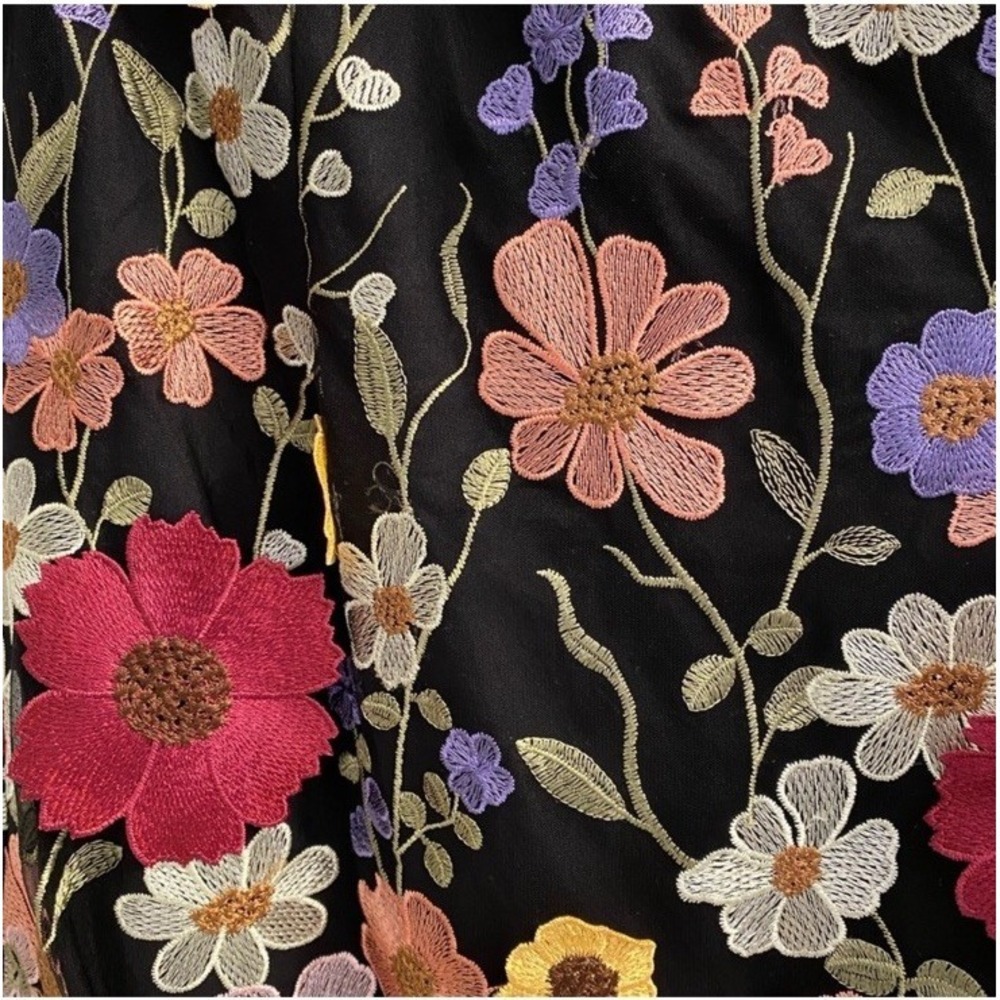 Anthea Crawford Dahlia FLORAL embroidered Shien Dress Taylor Swift Grammy Inspir - Picture 11 of 16